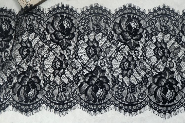 Shiny Lace Trim Fabric Width 30-32 cm CL0070-Lace Fabric Shop