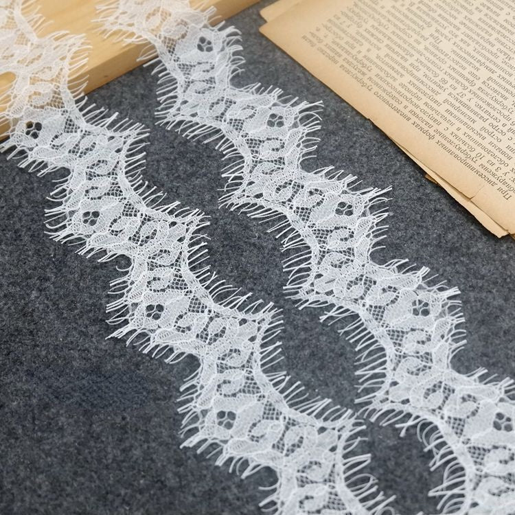 Narrow Wave Lace Trim Width 3-5 cm LT0274-Lace Fabric Shop