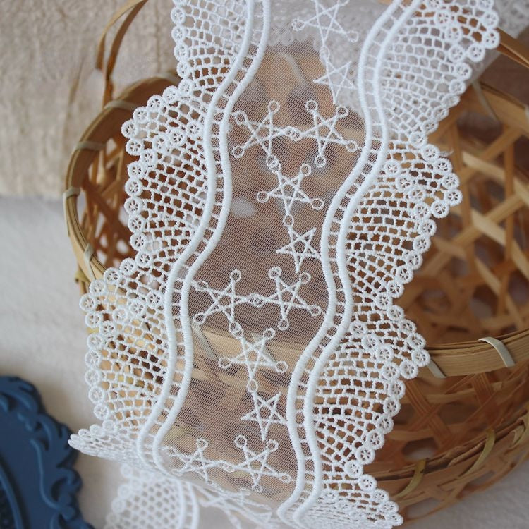 Wedding White Mesh Lace Trim Width 10 cm LT0378-Lace Fabric Shop