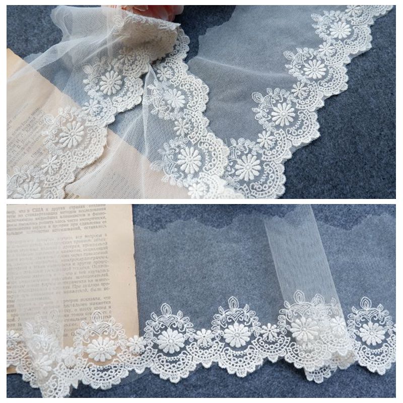 Stitching Lace Tulle Trim Width 12 cm TF0069-Lace Fabric Shop