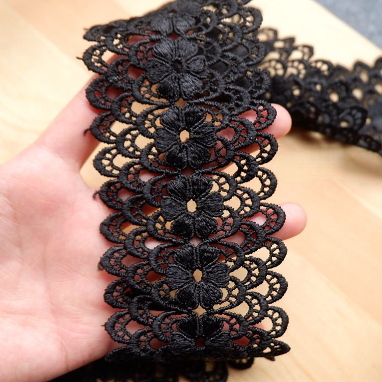 3D Floral Lace Trims Width 4-7 cm LT0136-Lace Fabric Shop
