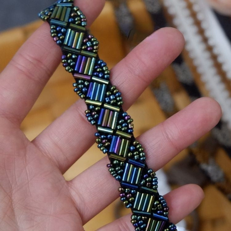 Pearl Beaded Lace Trimming BT0008-Lace Fabric Shop