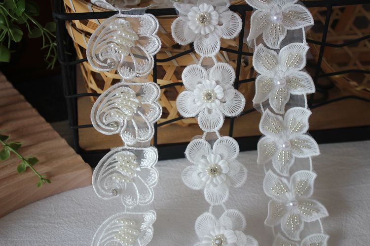 Beaded Embroidery Trim Sewing Material BT0070-Lace Fabric Shop