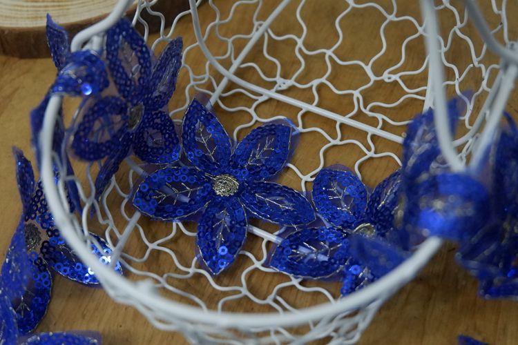 Sequins Beaded Floral Lace Trim BT0041-Lace Fabric Shop