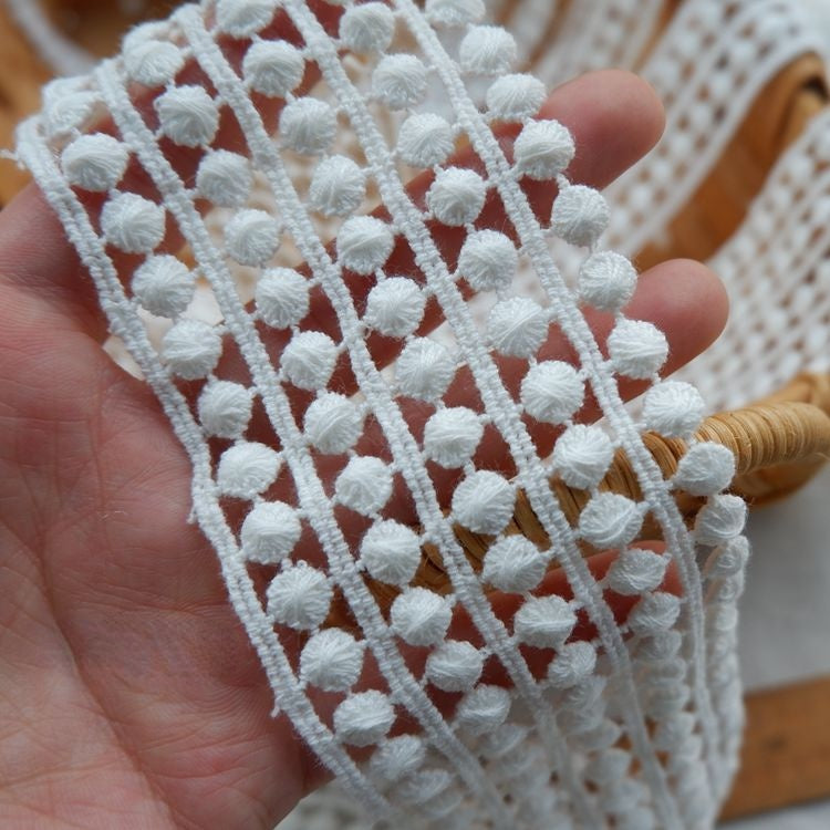 White Lace Trim Fabric Width 1-6 cm LT0161-Lace Fabric Shop