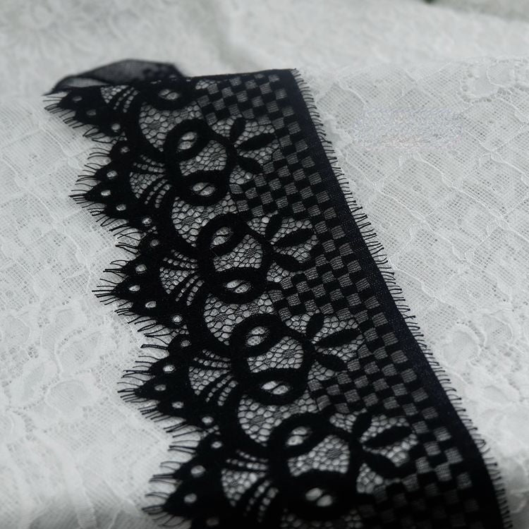 Chantilly Lace Trimming Width 10-12 cm LT0217-Lace Fabric Shop
