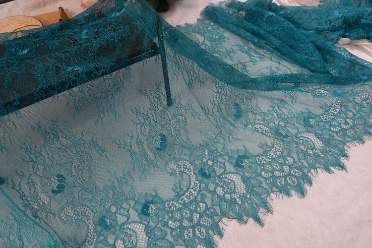 Thin Chantilly Color Lace Width 65 cm CL0015-Lace Fabric Shop
