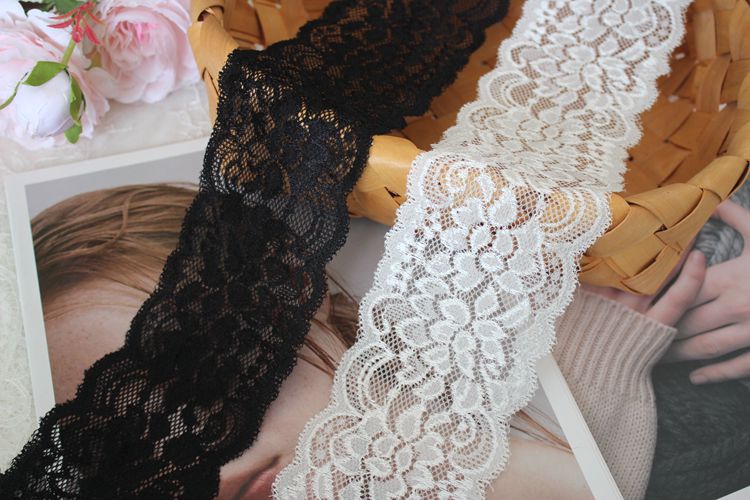 Elastic Stretch Lace Trim Width 7 cm LT0379-Lace Fabric Shop