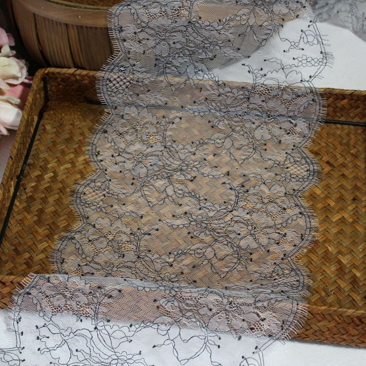 Chantilly Lace Trim Width 22-26 cm LT0093-Lace Fabric Shop