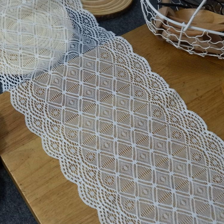 Stretch Lace Trim Hem Fabric 16-22cm LT0257-Lace Fabric Shop
