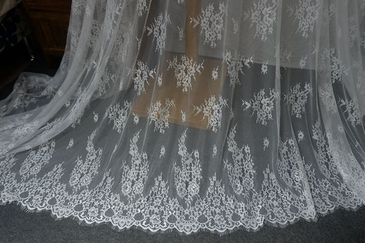 Wedding Chantilly Lace Fabric Width 150 cm CHL0087-Lace Fabric Shop