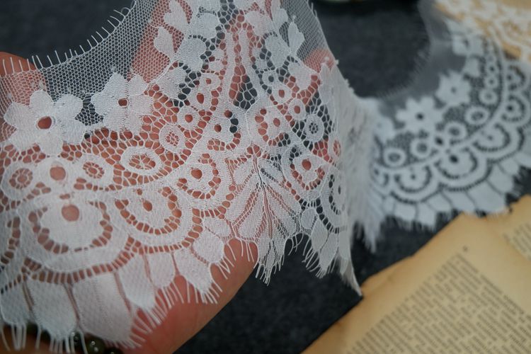 Eyelash Color Lace Trim Width 18-22 cm CL0022-Lace Fabric Shop