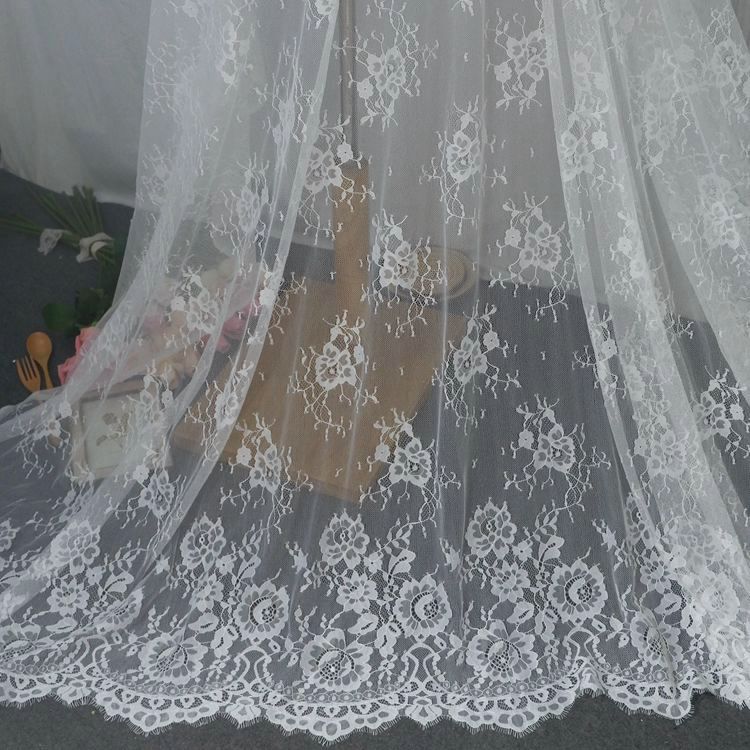 Bridal White Chantilly Lace Width 150 cm CHL0097-Lace Fabric Shop