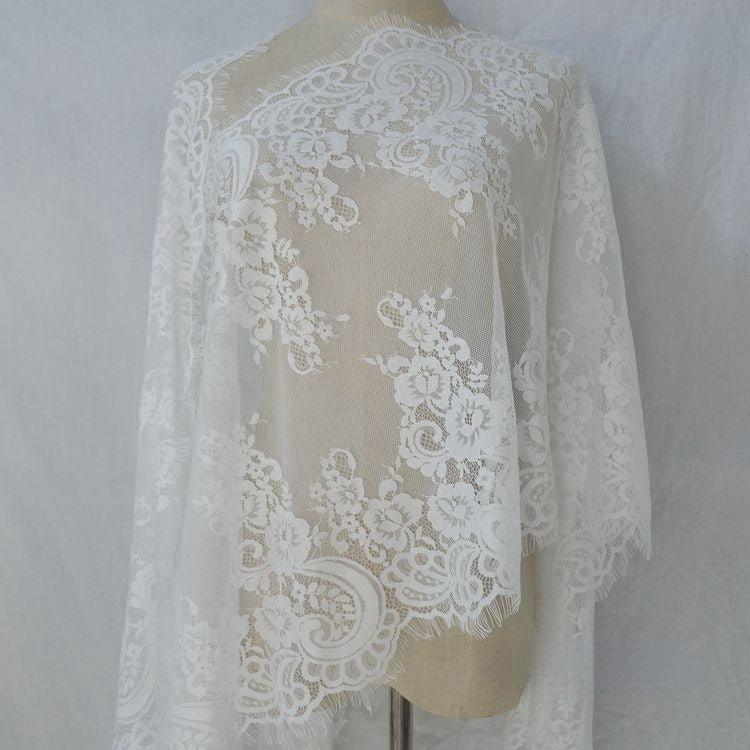 Voile Chantilly Lace Fabric Width 42-52 cm CHL0089-Lace Fabric Shop