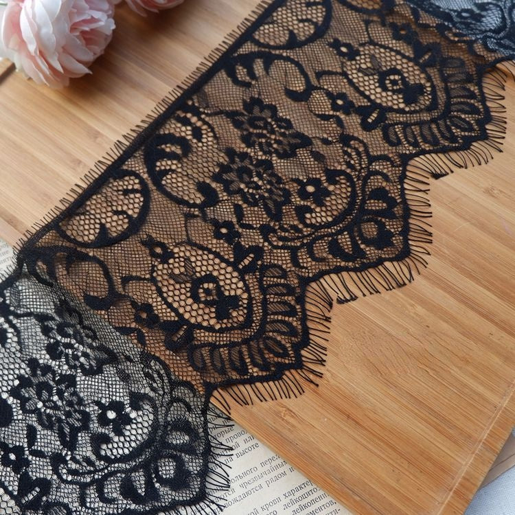 Eyelash Lace Trims Width 13-17 cm LT0216-Lace Fabric Shop