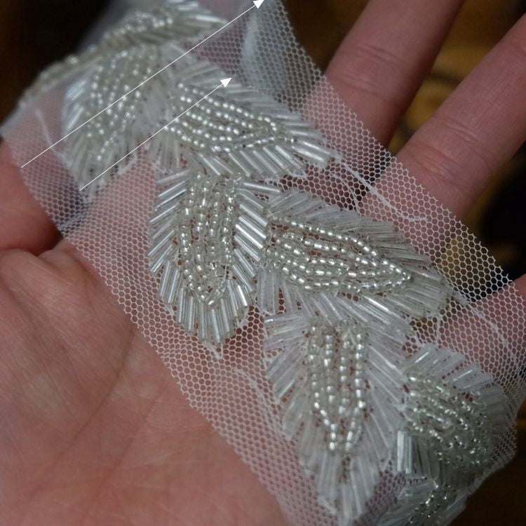 Ribbon Beading Lace Trim Fabrics BT0024-Lace Fabric Shop