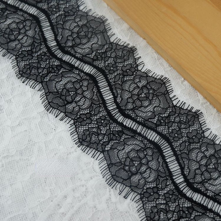 Lace Trim Top Vest Fabric Width 11-17 cm LT0277-Lace Fabric Shop