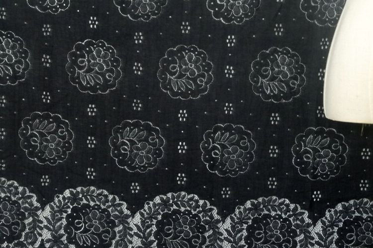 Cotton Eyelet Fabric Width 150 cm EF0001-Lace Fabric Shop