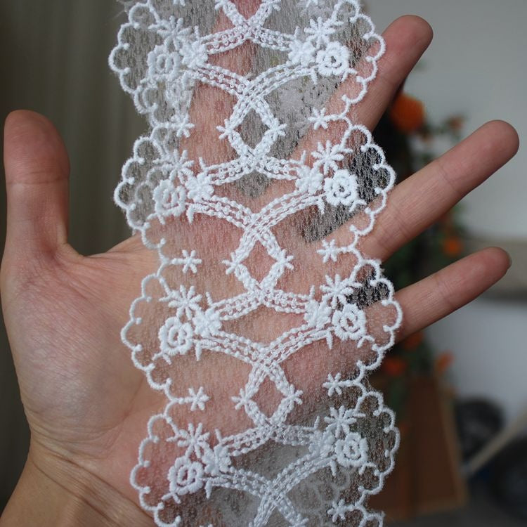 Embroidery Corn Lace Trim Width 5-10 cm LT0377-Lace Fabric Shop