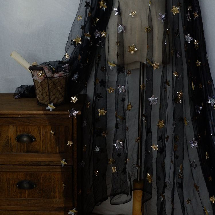 Sequins Embroidery Tulle Width 155cm TF0038-Lace Fabric Shop