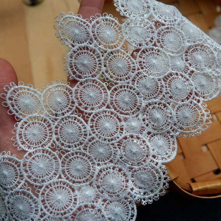 White Lace Trims Width 4-11 cm LT0138-Lace Fabric Shop