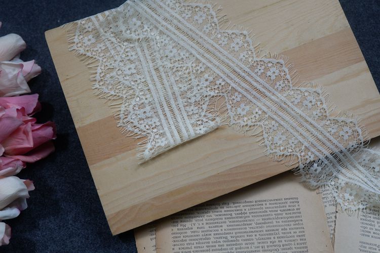 Eyelash Color Lace Trim Width 10 cm CL0008-Lace Fabric Shop