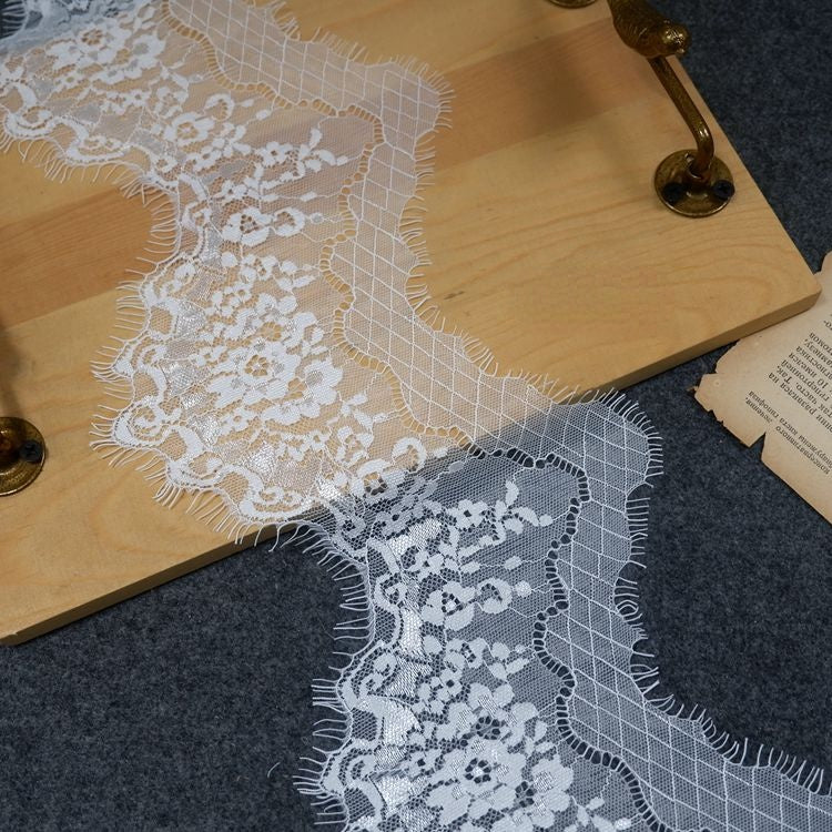 Chantilly Lace Trim Width 12-14 cm LT0081-Lace Fabric Shop