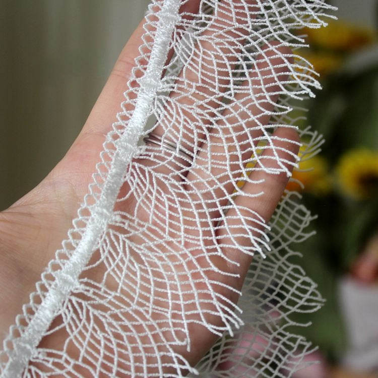 Leaf Lace Trim Fabric Width 6-9 cm LT0190-Lace Fabric Shop