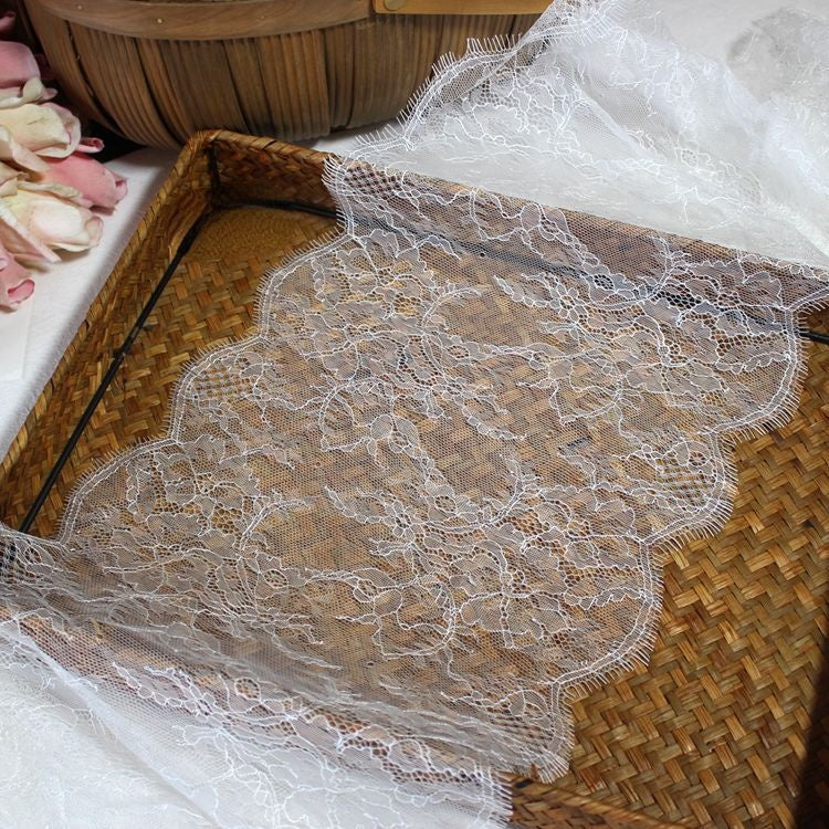 Chantilly Lace Trim Width 22-26 cm LT0093-Lace Fabric Shop