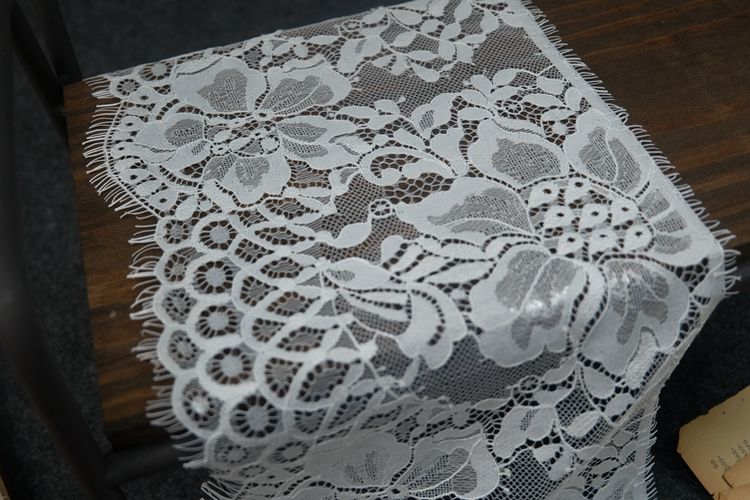 Eyelash Chantilly Lace Trim Width 19 cm LT0280-Lace Fabric Shop