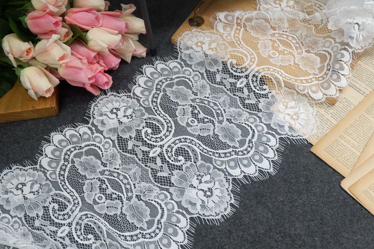 Eyelash Lace Veil Trim Fabric Width 30 cm LT0281-Lace Fabric Shop