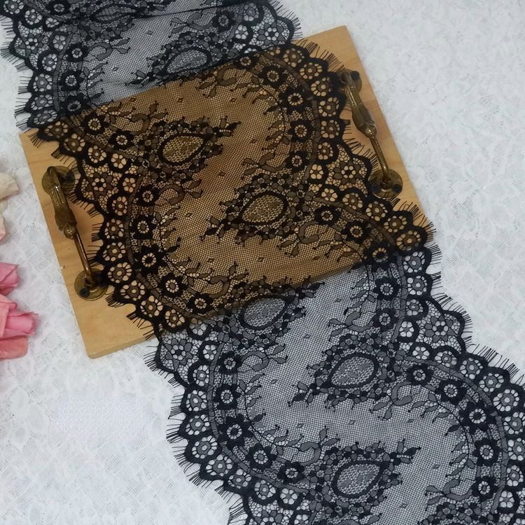 Chantilly Lace Trim Width 26 cm LT0040-Lace Fabric Shop