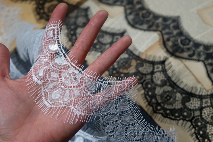Chantilly Trims Fabric Width 6-8 cm LT0121-Lace Fabric Shop