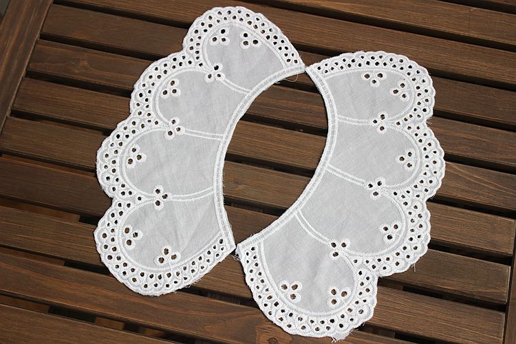 Embroidery Child Cotton Lace Collar Fabric EF0034-Lace Fabric Shop
