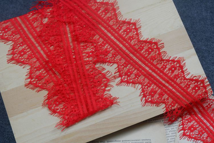 Eyelash Color Lace Trim Width 10 cm CL0008-Lace Fabric Shop