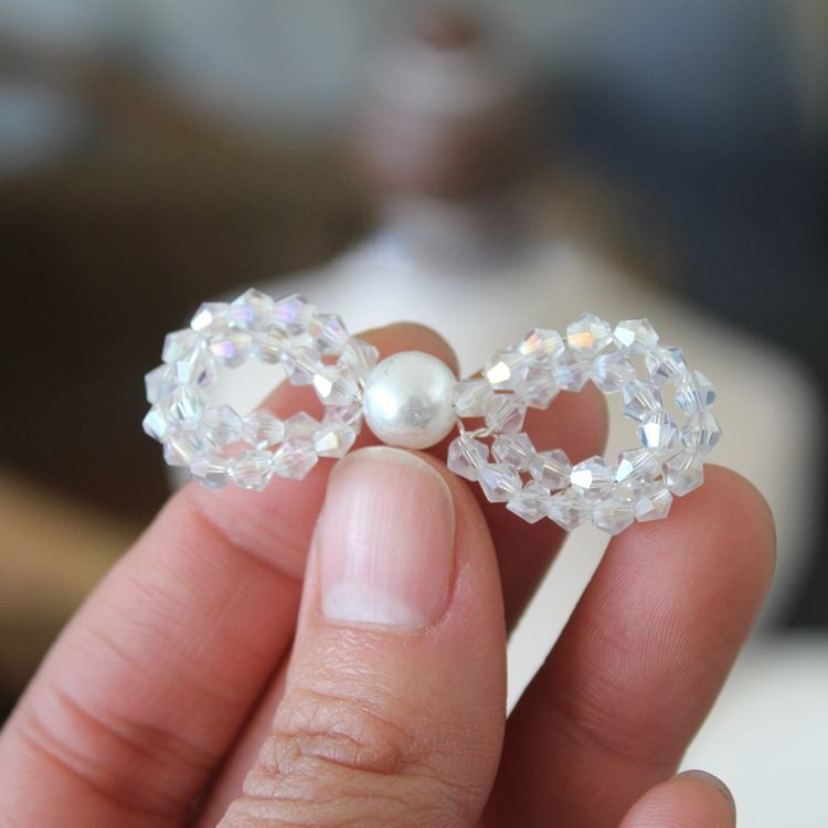 Beaded Bow Tie Headwear Brooch Material BA0122-Lace Fabric Shop