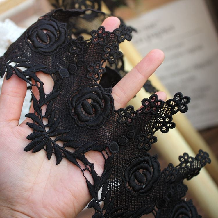 Hollow Rose Wave Lace Trim Width 8 cm LT0345-Lace Fabric Shop