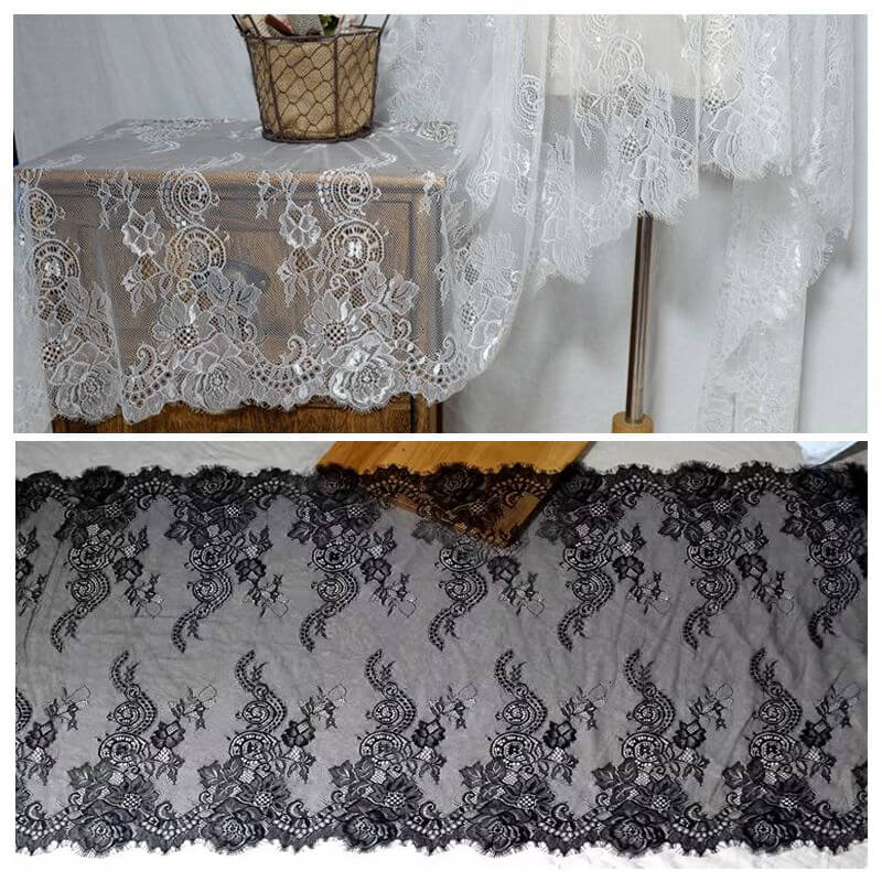 Thin Chantilly Lace Width 70 cm CHL0012-Lace Fabric Shop