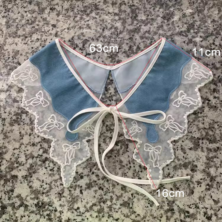 Embroidery Organza Lace Collar Fabric EF0033-Lace Fabric Shop