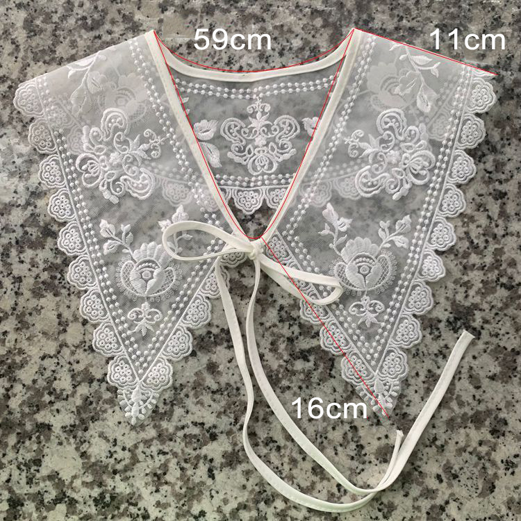 Embroidery Organza Lace Collar Fabric EF0033-Lace Fabric Shop