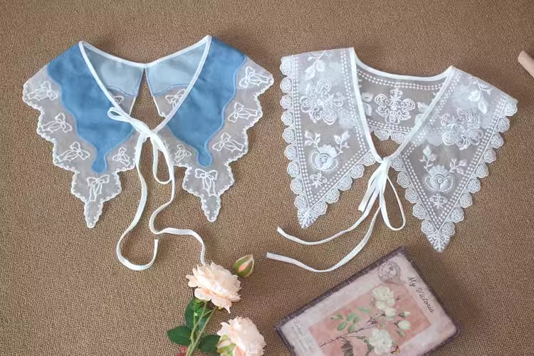 Embroidery Organza Lace Collar Fabric EF0033-Lace Fabric Shop