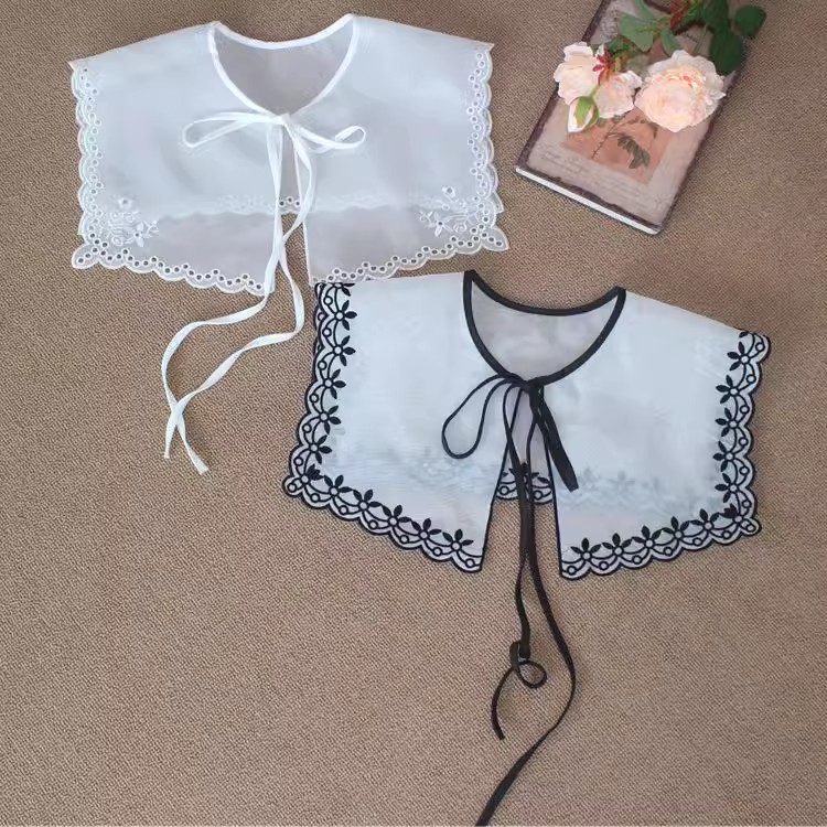 Embroidery Organza Laces DIY Collar EF0066-Lace Fabric Shop