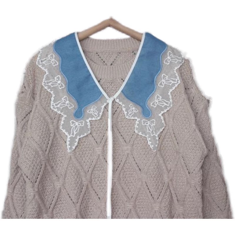 Embroidery Organza Lace Collar Fabric EF0033-Lace Fabric Shop