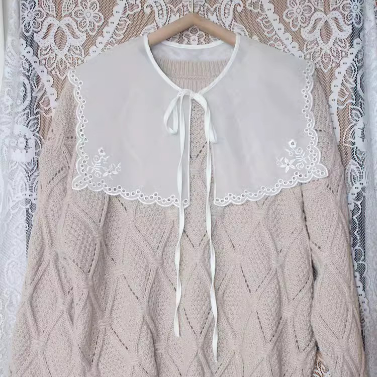 Embroidery Organza Laces DIY Collar EF0066-Lace Fabric Shop