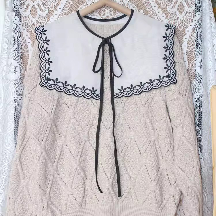 Embroidery Organza Laces DIY Collar EF0066-Lace Fabric Shop