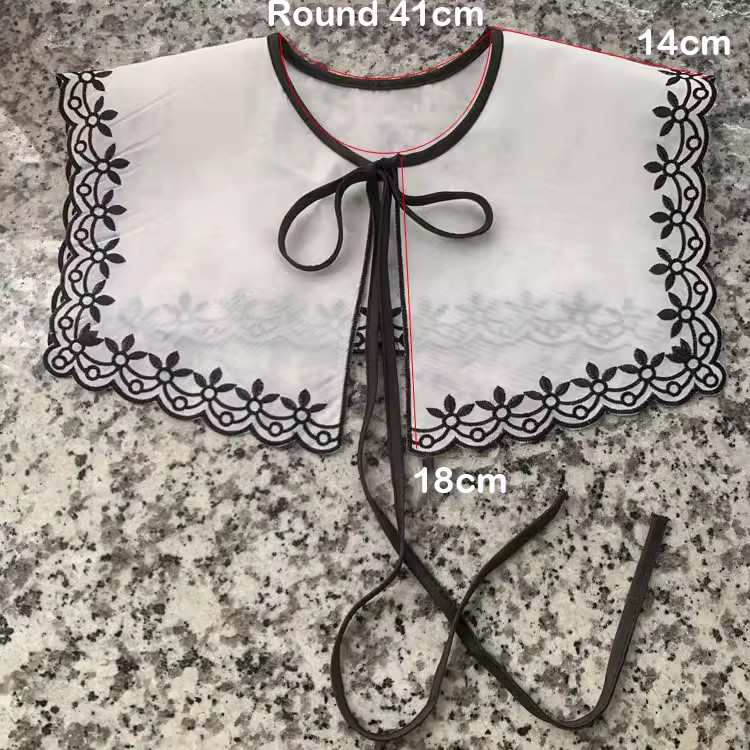 Embroidery Organza Laces DIY Collar EF0066-Lace Fabric Shop