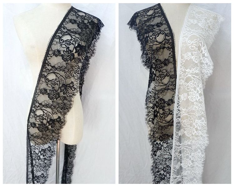 Eyelash Lace Trim Width 17-36 cm LT0058-Lace Fabric Shop