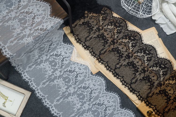 Chantilly Lace Trim Width 25-27 cm LT0068-Lace Fabric Shop