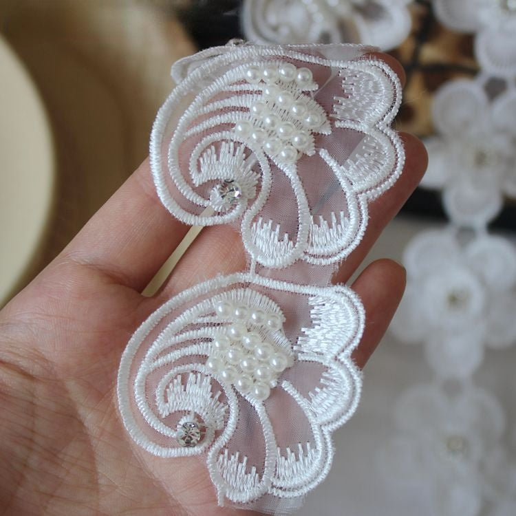 Beaded Embroidery Trim Sewing Material BT0070-Lace Fabric Shop
