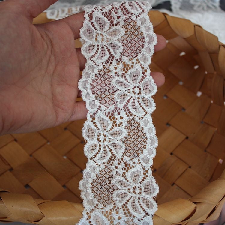 Elastic Stretch Lace Trim Width 7 cm LT0379-Lace Fabric Shop